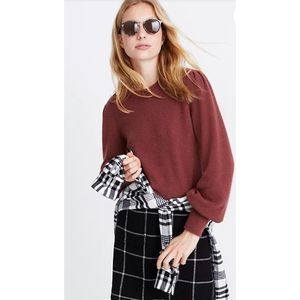Madewell Baybrook Pullover Sweater Dusty Plum SZ S